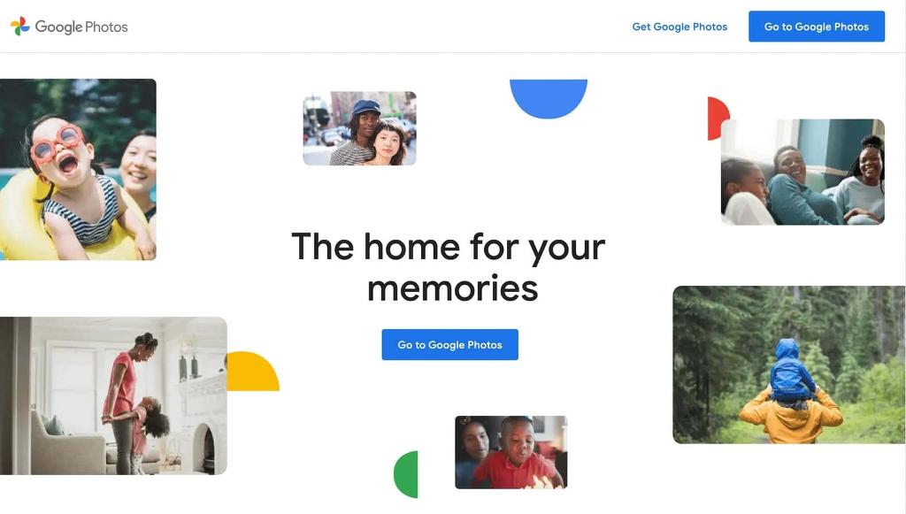 Google Photos Desktop Home Page